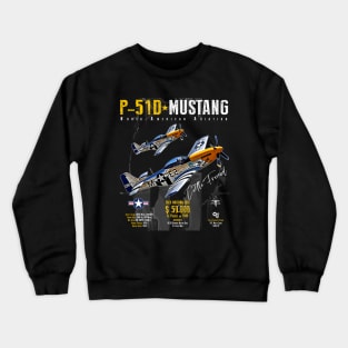 P51 Mustang WW2 Fighter Plane Crewneck Sweatshirt